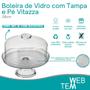 Imagem de Boleira de Vidro com Pé e Tampa Vitazza Prato 28cm para Bolo, Doce, Sobremesa, Decoração, Organização, Mesa Posta Elegante e Sustentável