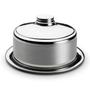 Imagem de Boleira prato porta bolo com tampa boleira de alumínio 28x12