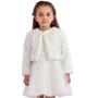 Imagem de Bolero Infantil Feminino em Pelo na cor Off White - Petit cherie