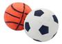 Imagem de Bolinha Bola Pet De Borracha com espuma Pet Atóxica para cães de Pequeno Porte e Filhotes - Basquete e Futebol