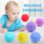 Imagem de Bolinhas Sensoriais 6 Bolas Brinquedo Banho Bebê Infantil