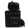 Imagem de Bolsa Alforge Traseiro Moto Custom 62 Litros Universal Sissy Bag com Chave Preto com Franjas