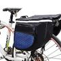 Imagem de Bolsa bicicleta dupla alforge lateral bagageiro bike porta objetos ferramentas primeiros socorros mala traseira 4 bolsos