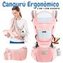 Imagem de Bolsa Canguru Carregador de Bebês Ergonômico 12 posições Premium 3 Em 1 c/assento Hipseat 