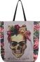 Imagem de Bolsa Caveira Frida Sacola Ecobag Lateral Floral