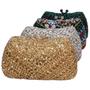 Imagem de Bolsa Clutch Feminina De Festa Luxo Com Cristais E Strass