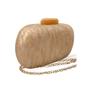 Imagem de Bolsa Clutch Festa Oval Champ Branca Madrinha Casamentos