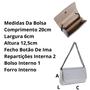 Imagem de Bolsa Clutch Prata Prateada De Mao Feminina Alça Corrente CM SHOES Festa Balada Madrinha