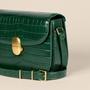Imagem de Bolsa com aba Amazon Essentials verde escuro Faux Crocodile para mulheres