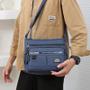 Imagem de Bolsa Crossbody Masculina de Grande Capacidade - Porta-Documentos com Vários Bolsos