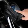 Imagem de Bolsa de Bicicleta à Prova d'Água em PU e Fibra de Carbono - Suporte Frontal para Celular