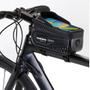 Imagem de Bolsa de Bicicleta à Prova d'Água em PU e Fibra de Carbono - Suporte Frontal para Celular