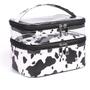 Imagem de Bolsa de Cosméticos Transparente com Padrão de Vaca - Material Sintético