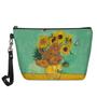 Imagem de Bolsa de Higiene Howilath PU - Estampa Girassol Van Gogh - Impermeável