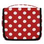 Imagem de Bolsa de Higiene Pessoal de Viagem Bardic Pendurada Polka Dot Print Bolsa Cosmética de Maquiagem de Grande Capacidade Organizador