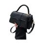 Imagem de Bolsa de Ombro Feminina Vintage - Couro PU Preto - Modelo Crossbody Quadrada