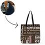 Imagem de Bolsa de ombro Grande em Neoprene Coffe Café com Zíper NF