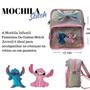 Imagem de Bolsa De Passeio Stitch Rosa Azul Brilhosa Com Alça Infantil Para Criança Menina