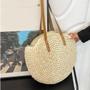 Imagem de Bolsa De Praia Feminina Tote Em Palha Com Alças De Material Sintético  