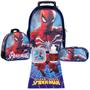 Imagem de Bolsa de Rodinha Infantil Homem Aranha + Lancheira e Estojo