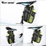 Imagem de Bolsa De Selim Bike Ciclismo Com Porta Garrafa Impermeável Case Objetos