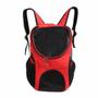 Imagem de Bolsa de transporte mochila para caes gatos passeio pet dog bag viagem canguru pet vermelho kangur