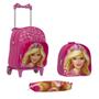 Imagem de Bolsa Escolar Feminina Infantil Rodinha Barbie Reforçada