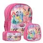 Imagem de Bolsa Escolar Menina Princesas Costas Reforçada + Estojo