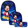 Imagem de Bolsa Escolar Menino Costas Mickey Mouse 3D Resistente Azul