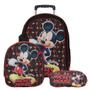 Imagem de Bolsa Escolar Menino Mickey Preta Rodinha Resistente Juvenil