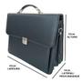 Imagem de Bolsa Executiva Masculina Com Alça Transversal Pasta para Notebook Com Chave