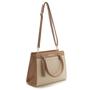 Imagem de Bolsa Feminina Bicolor Com Carteira Santorini Handbag Tricê Nude/Creme