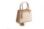 Imagem de Bolsa Feminina Bicolor Com Carteira Santorini Handbag Tricê Nude/Creme