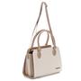 Imagem de Bolsa Feminina bicolor mais carteira Metalassê, com alça transversal Santorini Handbag Nude/Creme