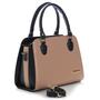 Imagem de Bolsa Feminina bicolor mais carteira Metalassê, com alça transversal Santorini Handbag Preto/Nude