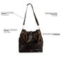 Imagem de Bolsa Feminina Estilo Saco Grande Luxo Casual Moderna Maxi Ombro eTransversal Detalhes Dourados