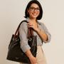 Imagem de Bolsa Feminina Estilo Saco Grande Luxo Casual Moderna Maxi Ombro eTransversal Detalhes Dourados
