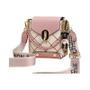 Imagem de Bolsa Feminina Mini Crossbody Cravejada - Com Bordado Argyle e Corrente