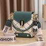 Imagem de Bolsa Feminina Mini Crossbody Cravejada - Com Bordado Argyle e Corrente