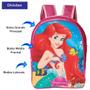 Imagem de Bolsa Feminina Mochila Escolar Infantil Grande Reforçada Ariel