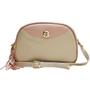 Imagem de Bolsa Feminina Pequena Transversal Oval Dia a Dia Off White Rosa