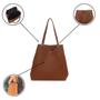 Imagem de Bolsa Feminina Saco Alça Transversal Grande Moderna Casual