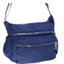 Imagem de Bolsa Feminina Tactel Ombro Transversal Nylon Acetinado Roxo