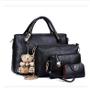 Imagem de Bolsa Feminina Transversal Com Chaveiro Kit 4 Pecas