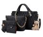 Imagem de Bolsa Feminina Transversal Com Chaveiro Kit 4 Pecas