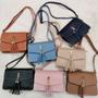 Imagem de Bolsa Feminina Transversal Crossbody Passeio Pequena Couro