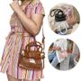 Imagem de Bolsa Feminina Transversal de Ombro Transparente e Necessaire 2x1 Com Corrente
