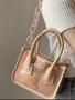 Imagem de Bolsa Feminina Transversal de Ombro Transparente e Necessaire 2x1 Com Corrente