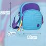 Imagem de Bolsa Feminina Transversal Luluca Azul Turquesa detalhe em Roxo