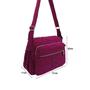 Imagem de Bolsa Feminina Transversal ombro Resistente Leve Moderna Estilosa Casual Trabalho Media Vários Bolsos